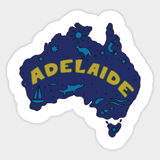 AUSTRALIA MAP AUSSIE ADELAIDE Sticker